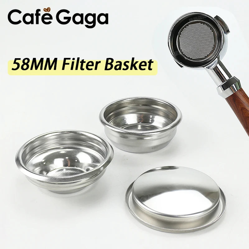 58mm Portafilter Espresso Basket Double Layer